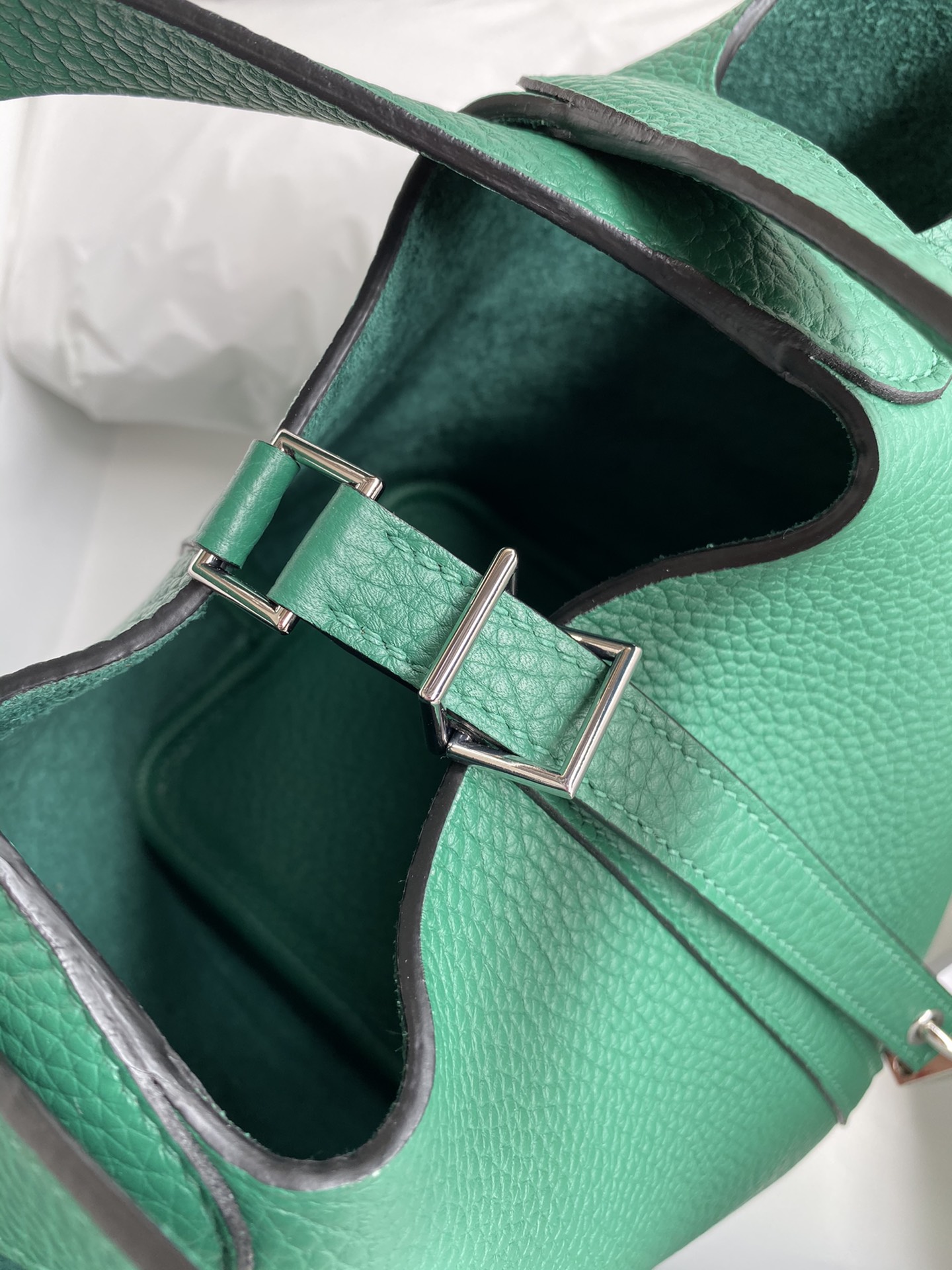 Hermes Picotin Lock 18 Bag In Vert Vertigo Clemence Leather